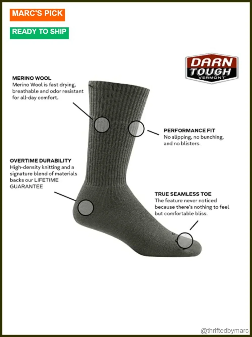 Unisex Tactical Boot Full Cushion Socks Merino Wool Mid-Calf